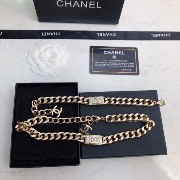 18K CC Diamonds Chain Necklace - Image 4