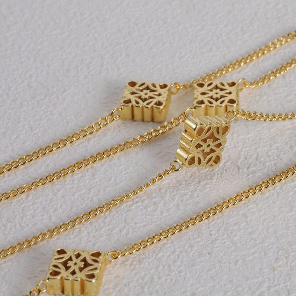 18K Anagram Long Necklace - Image 5