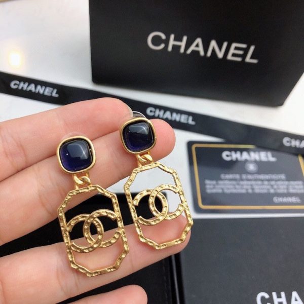 18K CC Perfume Bottle Earrings - 图片 4