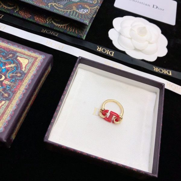 18K CD Red Heart Ring - 图片 5