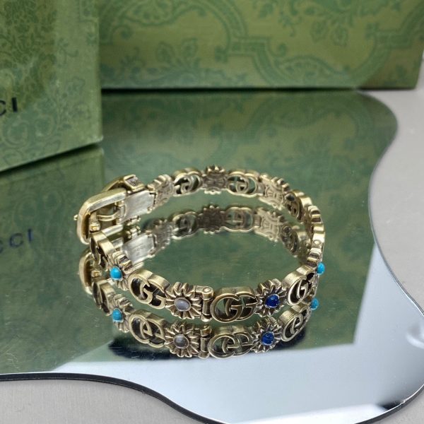 18K Double G Flowers Bracelet - 图片 3