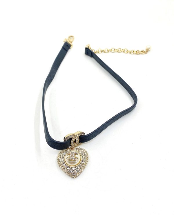18K CC 2021 Leather Choker Necklace - 图片 3