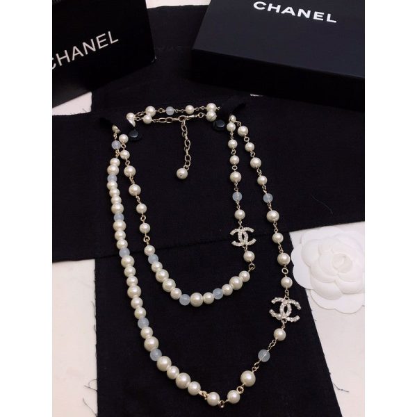 18K CC Long Pearl Necklace - 图片 5