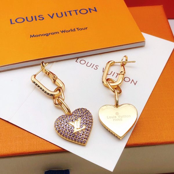 18K Louis Heart Diamond Earrings - 图片 4