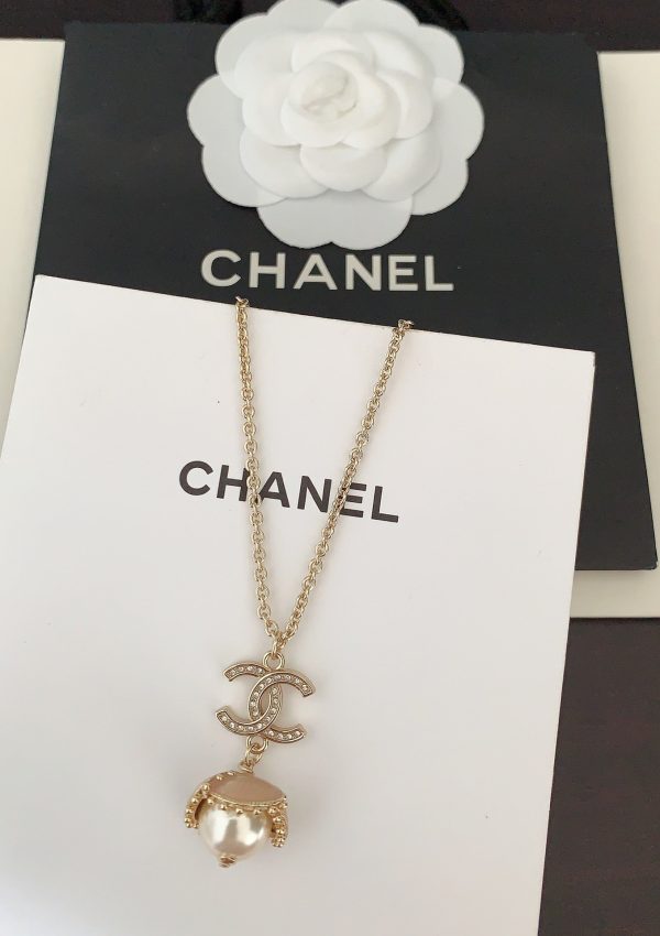 18K CC Pearls Flower Necklace - 图片 5