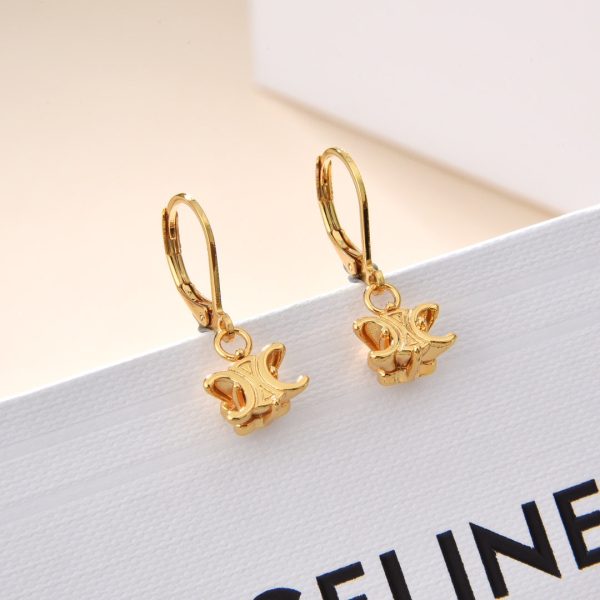 18K Triomphe Solitaire Earrings - 图片 2