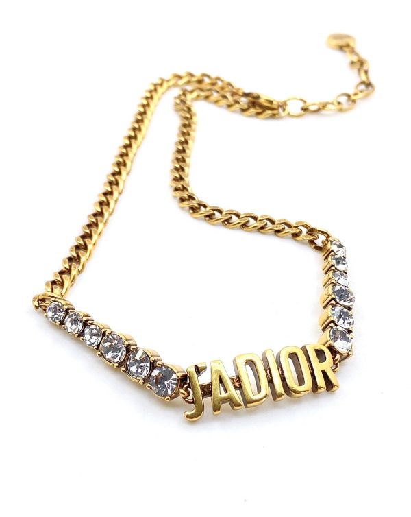 18K CD J'adior Crystal Choker Necklace - 图片 3