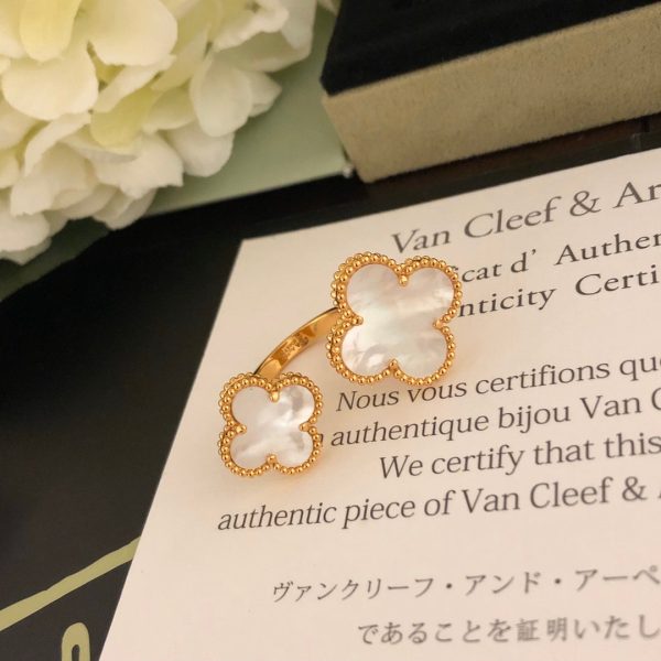 18K Magic Alhambra Mother Of Pearls Clover Ring - 图片 5