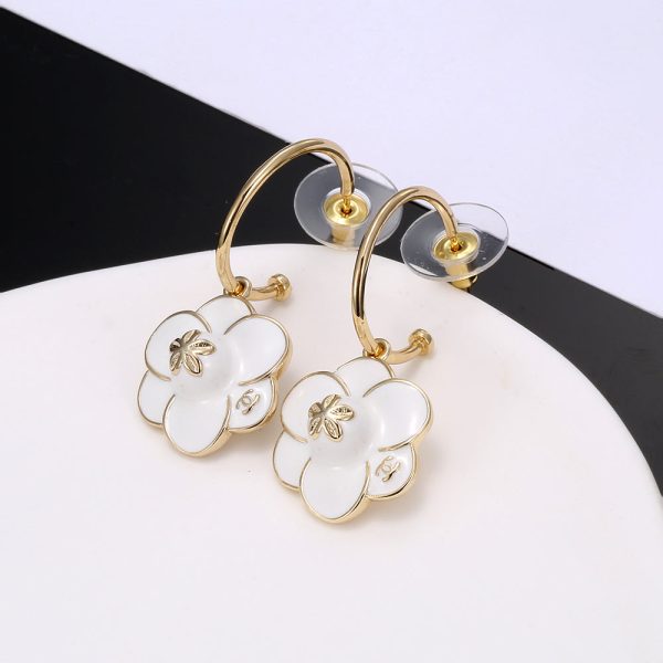 18K CC Flower Earrings - 图片 4