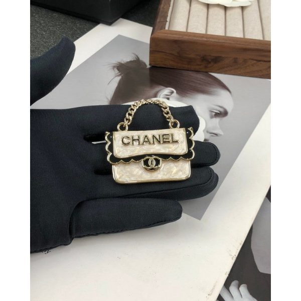 18K CC White Bag Brooch - 图片 4