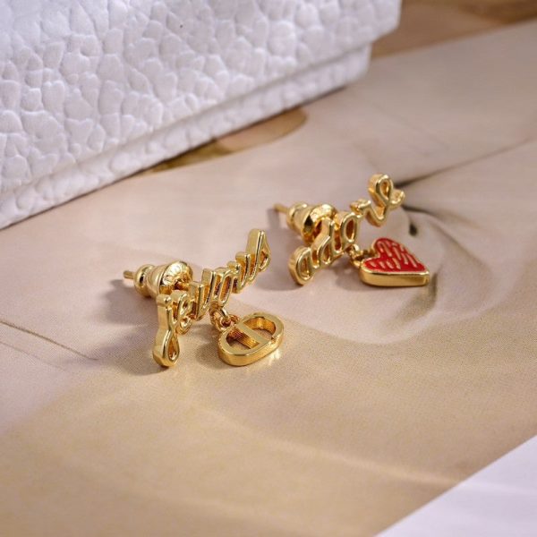 18K CD Dioramour Je Vous Adore Earrings - 图片 4