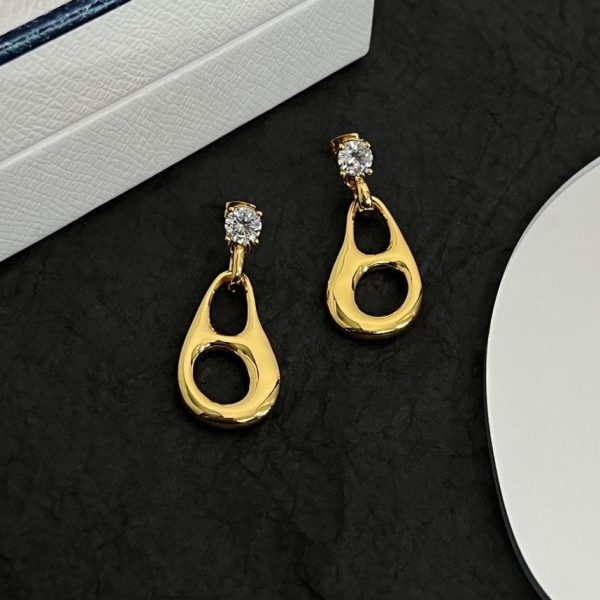 18K Pra Inverted Triangle Earrings - 图片 5