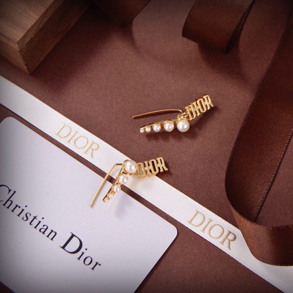 18K CD Revolution Resin Pearls Earrings - 图片 4