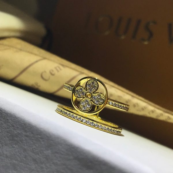 18K Louis Idylle Blossom Two-Row Ring - 图片 6