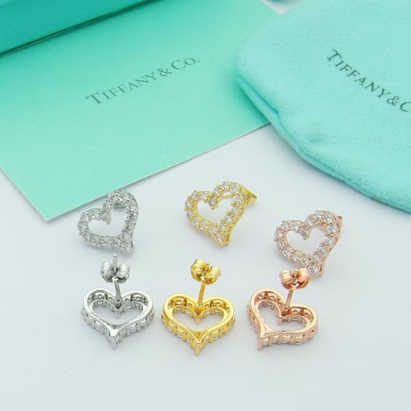 18K T Heart Diamonds Earrings - 图片 7