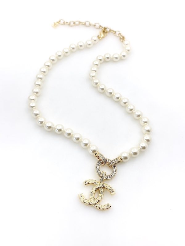 18K CC Pearls Choker Necklace - 图片 4