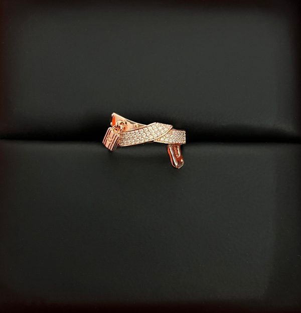 18K Kelly Gavroche Diamonds H Ring - 图片 2