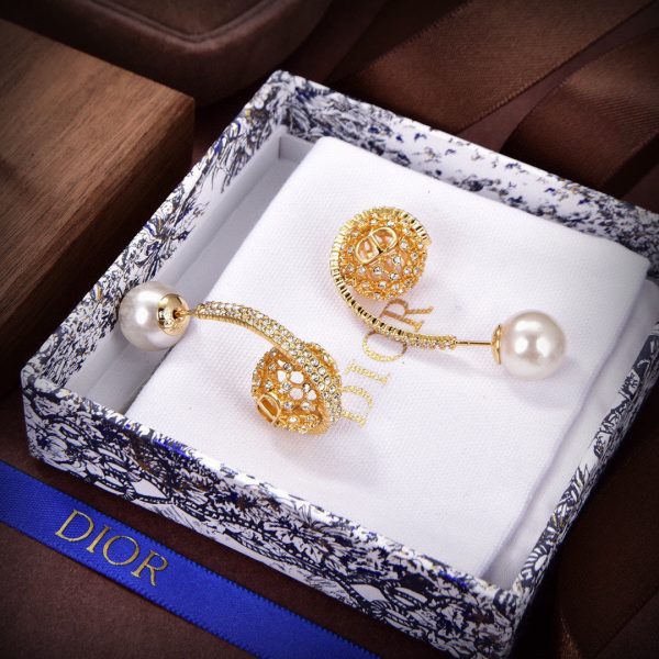 18K CD Tribales White Resin Pearls Earrings - 图片 6