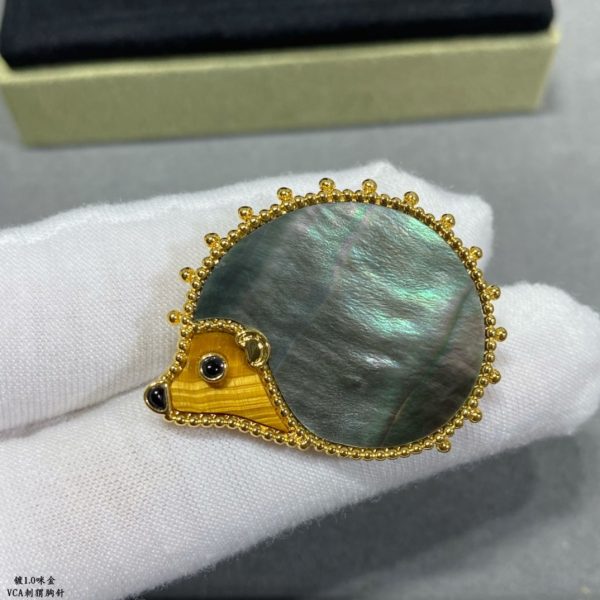 18K Lucky Animals Hedgehog Clip Brooch - 图片 4