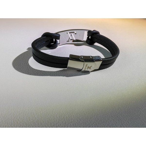 18K Louis Leather Bracelet - 图片 4
