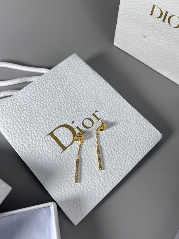 18K CD Vintage Tassel Diamonds Earrings - 图片 4