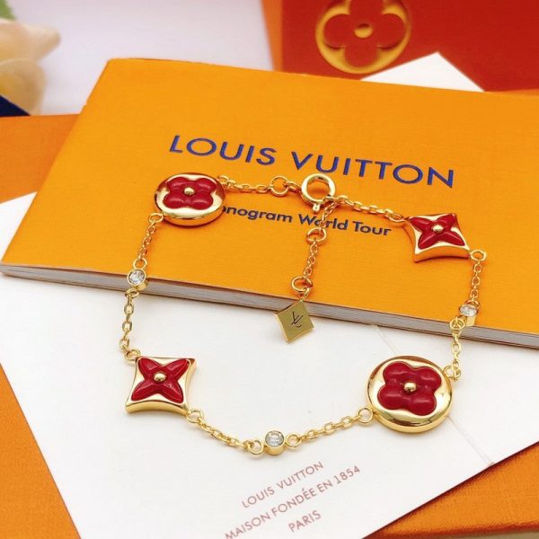 18K Louis Blossom Red Flower Bracelet - 图片 2