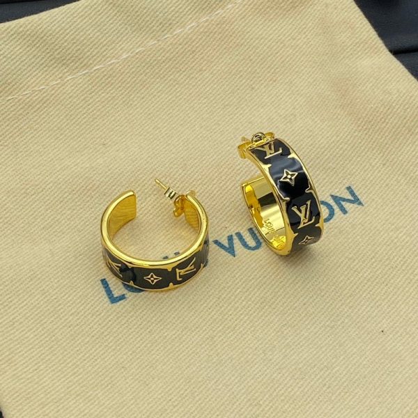 18K Louis Nanogram Enamel Earrings - 图片 7