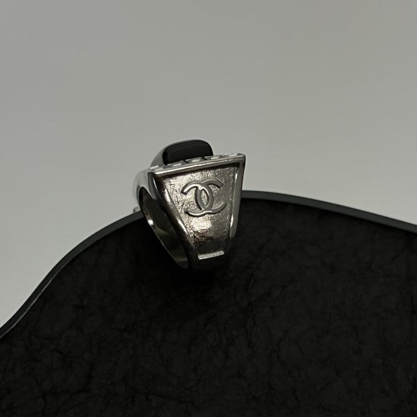 18K CC Vintage Rhinestone Ring - 图片 6