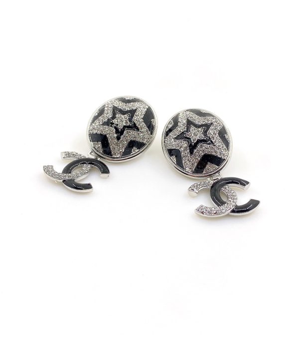 18K CC Diamond Earrings - 图片 4