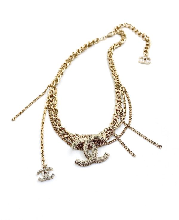 18K CC Crystals Choker Necklace - 图片 5