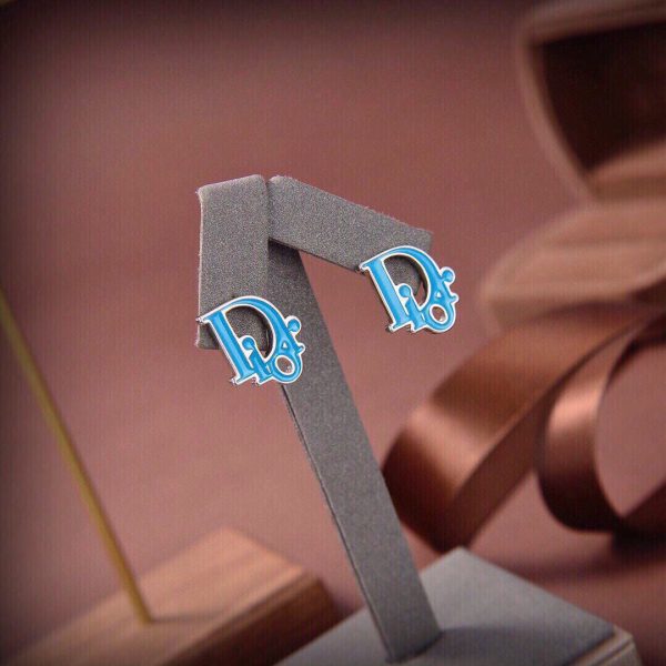 18K CD Blue Earrings - 图片 5
