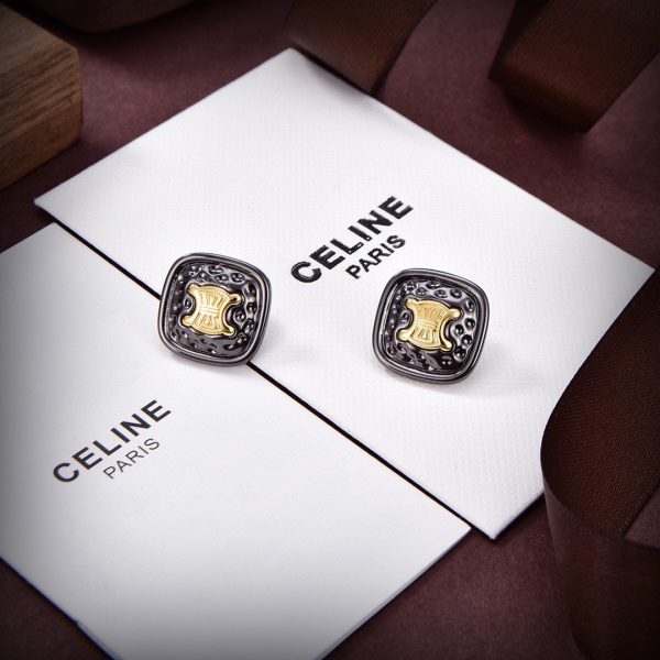 18K Triomphe Black Gold Earrings - Image 6