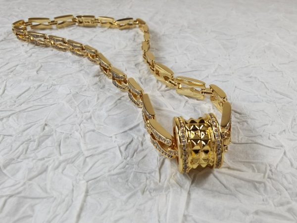 18K B.ZERO1  Diamonds Chain Link Necklace - 图片 16