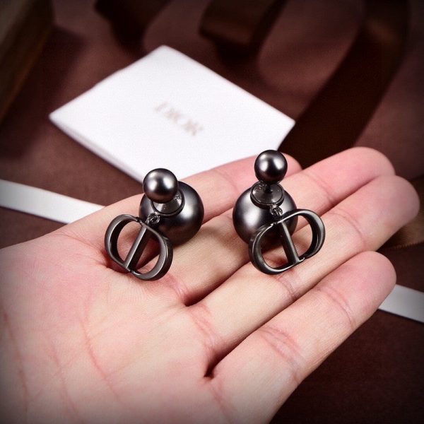 18K CD Tribales Grey Pearl Earrings - 图片 5