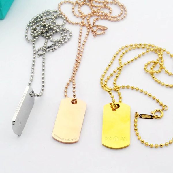 18K T 1837 Makers I.D. Tag Pendant Necklace - 图片 9
