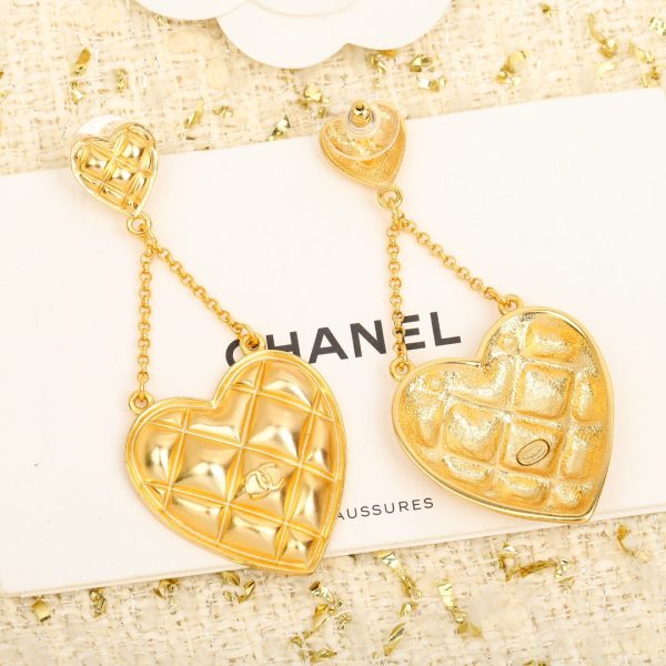 18K CC Coco Crush Heart Pendant Earrings - 图片 4