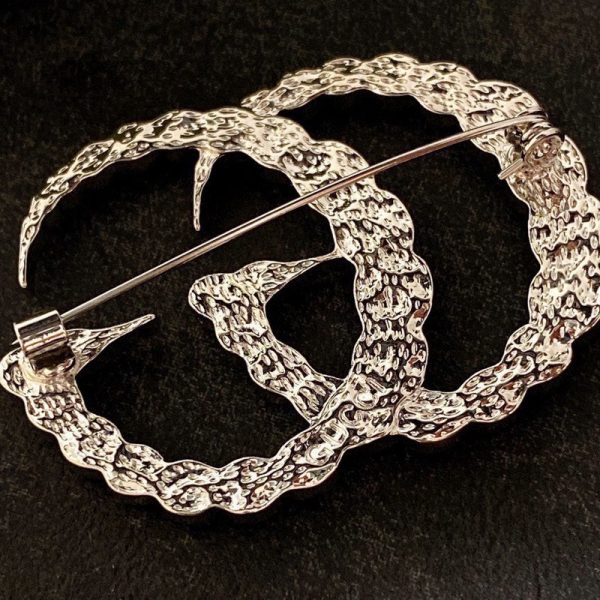 18K Double G Crystal Brooch - Image 5
