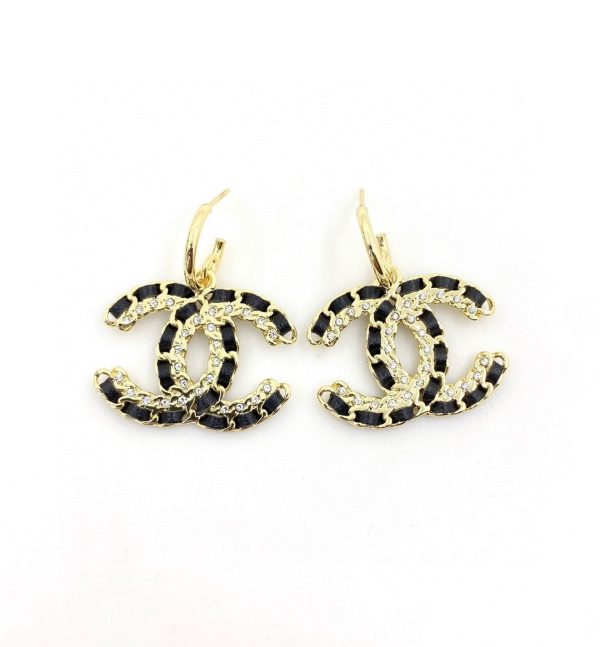 18K CC Leather Earrings - 图片 7