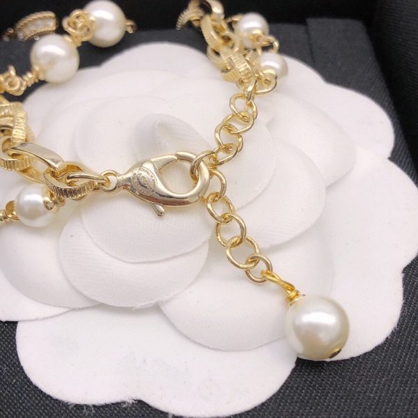 18K CC Pearl Chain Bracelet - 图片 5