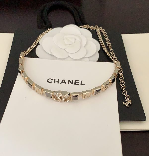 18K CC Gray Crystals Necklace - 图片 5