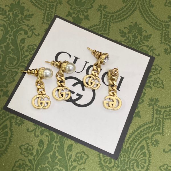 18K Double G Chain Earrings - 图片 6