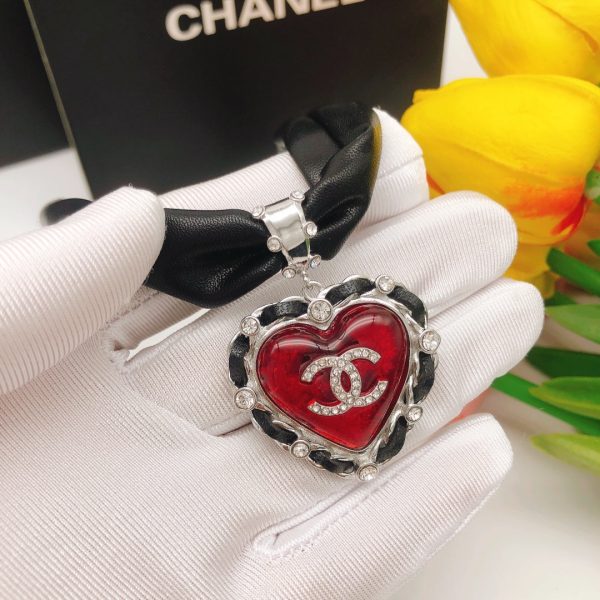 18K CC 2021 Leather Choker Necklace - 图片 4