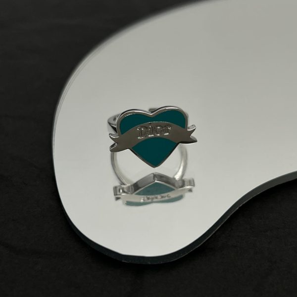 18K CD Blue Heart Ring - 图片 6