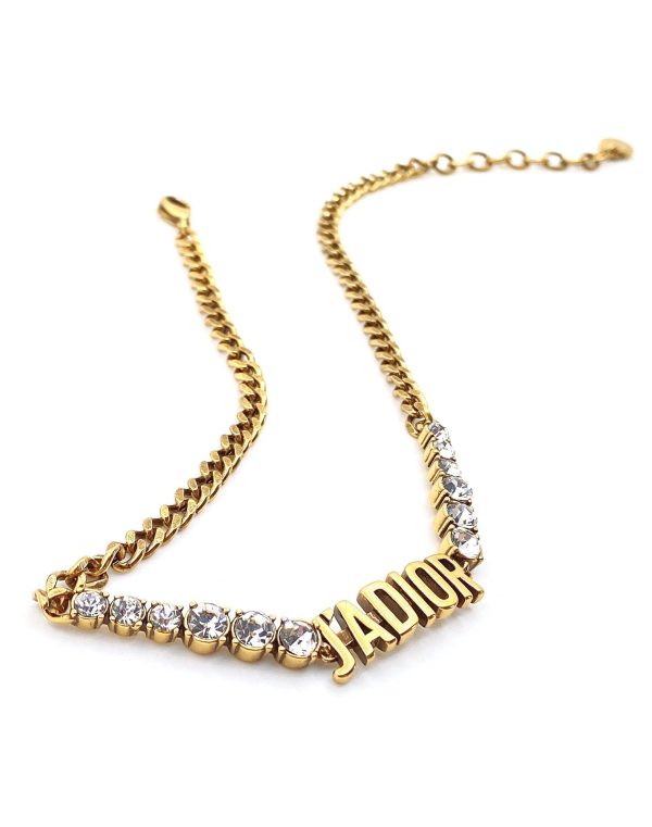 18K CD J'adior Crystal Choker Necklace - 图片 5