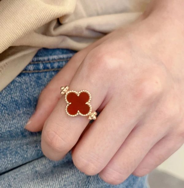 18K Vintage Alhambra Reversible Ring - 图片 4