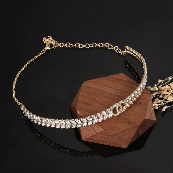 18K CC Diamonds Choker Necklace - 图片 5
