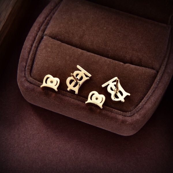 18K BB Logo Earrings - 图片 6