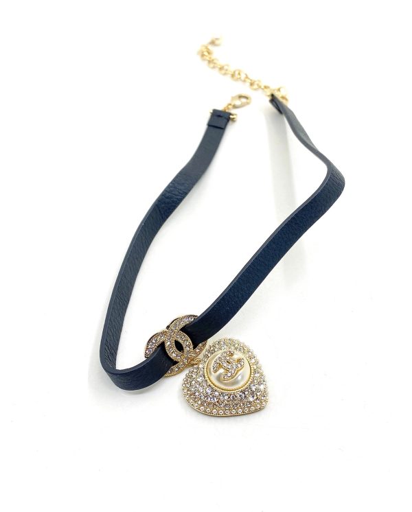18K CC 2021 Leather Choker Necklace - 图片 5