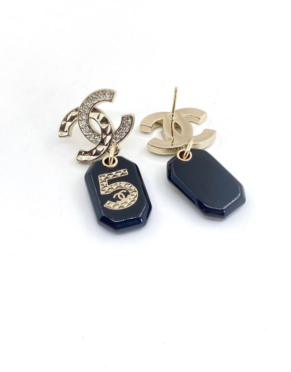 18K CC No.5 Perfume Bottle Earrings - 图片 5
