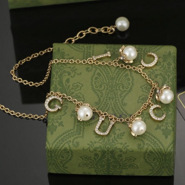 18K Double G Pearl Necklace - 图片 4